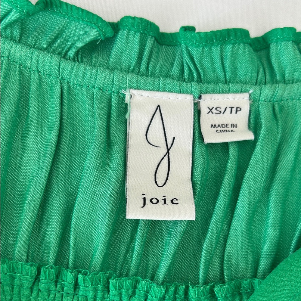 Joie Green Ruffled Mini Dress - Picture 4 of 12